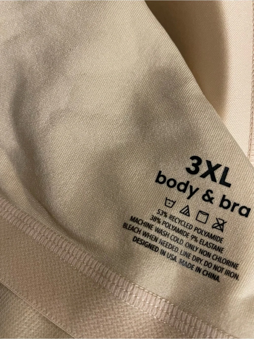 Body & Bra Supportive Comfort Beige 3XL NWT
